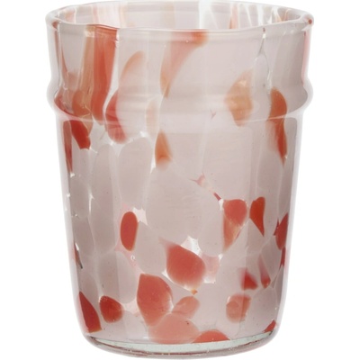 MADAM STOLTZ Pohár z brokového skla Pink Orange 200 ml
