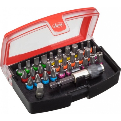 Vigor Sada bitů v boxu 32 ks, 1/4" - V5019