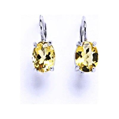 Čištín 287264909 přírodní citrín pálený stříbro NK 1245