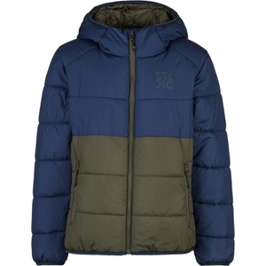 Stoic Детско синтетично яке Stoic Kid's MountainWool200 Strobo Hoody Synthetic jacket - Navy Blue / Dark Olive - размер 164 (EU) (703-6572-0316)