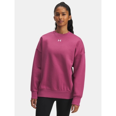 Under Armour UA Rival Fleece OS Crew-RED Červená