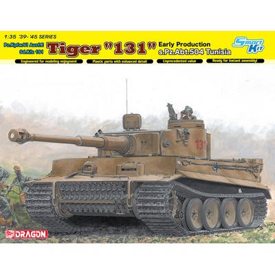 DRAGON Model Kit tank 6820 Tiger I 131 s.Pz.Abt.504 Tunisia Smart Kit 1:35