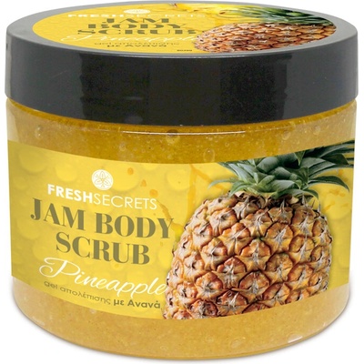 Madis Fresh Secrets JAM Body scrub refreshing pineapple Želé telový peeling ananás 320 ml