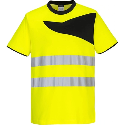 Portwest PW213 Reflexné tričko PW2 Reflexná žltá-čierna S