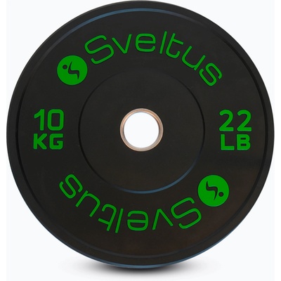 Sveltus Олимпийски бъмпер тежести Sveltus Training Olympic Disc 10 kg black