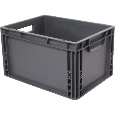 Tavobal Přepravka euro plná šedá 400 x 300 x 220 mm
