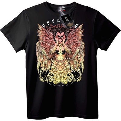 NOONEBRAND Тениска Ангелски Крила на Лаком - 2XL, Black