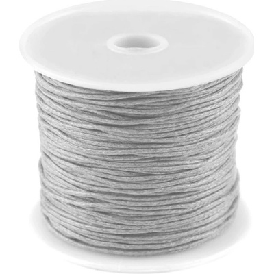 Voskovaná bavlnená šnúra Ø0,8 mm - šedá