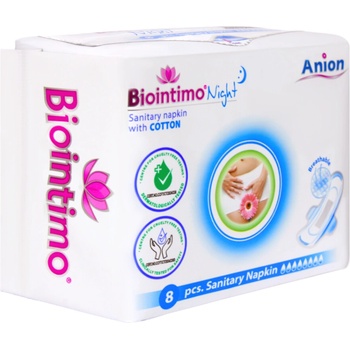 Biointimo aniónové vložky nočné 8 ks