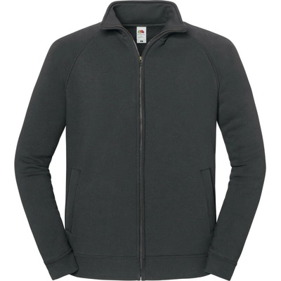 Fruit of the Loom mikina Iconic Premium Sweat Jacket light graph