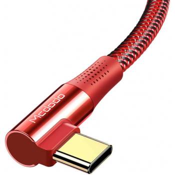 Mcdodo CA-8321 USB-C na USB-C 100W 90 stupňov, 1,2m, červený
