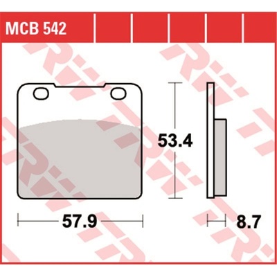 Přední brzdové destičky TRW / Lucas Suzuki VS 800 GL Intruder 1992 - 2003 | Zboží Auto