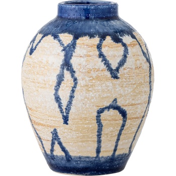 Bloomingville Avon декоративна ваза, 16 см, синьо-бежова (82072523)