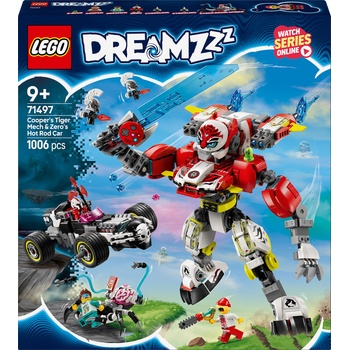LEGO® DREAMZzz - Cooper's Tiger Mech & Zero's Hot Rod Car (71497)