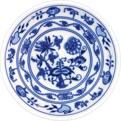 Český porcelán Dubí miska hladká nízká cibulák 14 cm