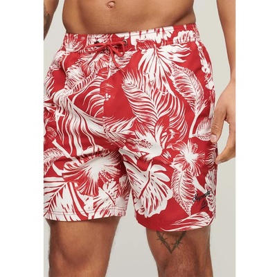 Superdry Бански гащета Superdry Hawaiian Print 17´´ swimming shorts - Red (Luna Dark Red)