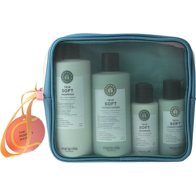 Maria Nila True Soft Maria Nila True Soft Shampoo 100 ml hydratačný šampón pre suché vlasy 100 ml + Maria Nila True Soft Conditioner 100 ml hydratačný kondicionér pre suché vlasy 100 ml + Maria Nila T