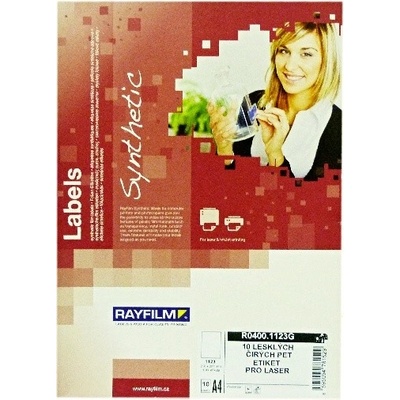Rayfilm R04001123G čiré PET laser etikety 210x297mm A4 10listů