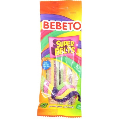 Bebeto Super Belts Kyselé Pásky 75 g