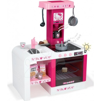 Smoby 24371 Hello Kitty kuchynka Cheftronic so zvukom a svetlom s 19 doplnkami tmavoružová