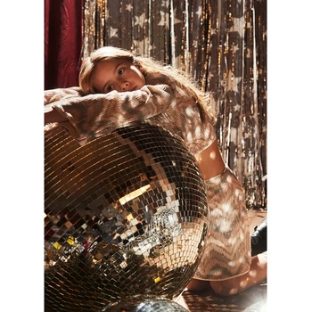 MAYORAL Стилна пола пайети в телесни нюанси за момиче Mayoral