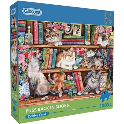 Gibsons Пъзел Gibsons от 500 XL части - Котки сред книги (G3560)
