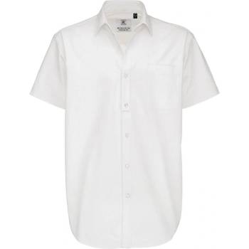 B&C Sharp Twill košile pánská s krátkým rukávem bílá