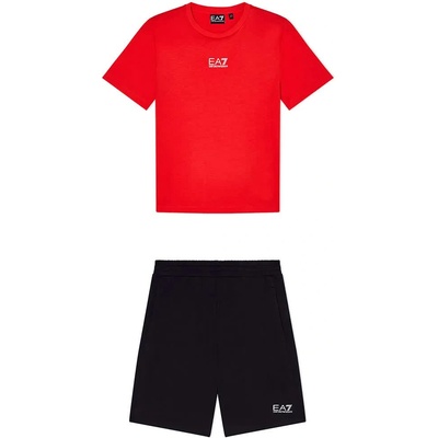 Ea7 emporio armani 7B000294_AF10378 short sleeve set - Red / Black (Poppy Red / Black)