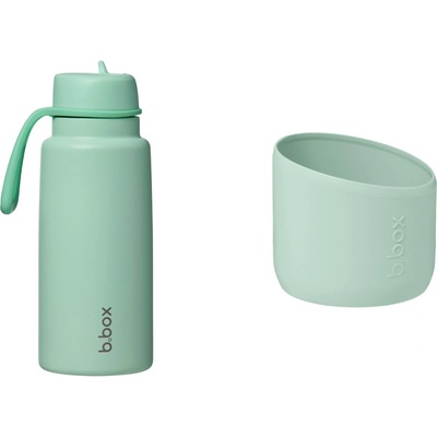 B.Box Nerezová termolahev s brčkem 1 l + Silikonový chránič spearmint