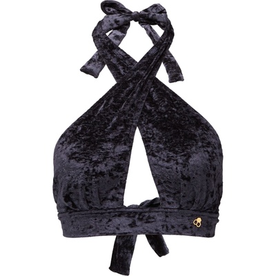 Goldbee VELVET SWIMSUIT CROSS čierna