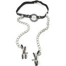 O-ring Gag with Nipple Clamps
