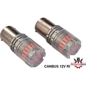 Крушки -Led- 1св. 12V с цок. Червен 23W-2бр. -7717-2 ('264452)
