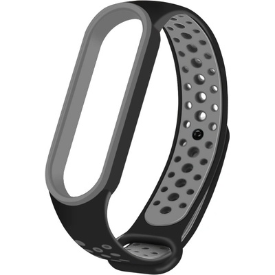 Xiaomi Mi Band 7 náhradný náramok - Športový priedušný perforovaný Čierno-šedá MBSCZ-7SCESE