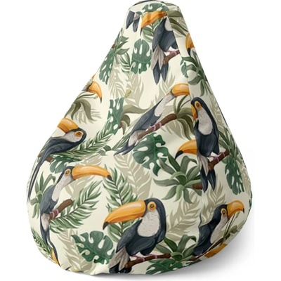 Sablio Sedací vak Pear Tukan 70 x 95 x 15 cm