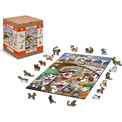 WOODEN CITY Dřevěné Koťata v Benátkách 2v1 300 dielov EKO