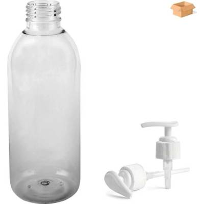 Tera plastová lahvička čirá s bílou pumpičkou Tera 300 ml 160 ks