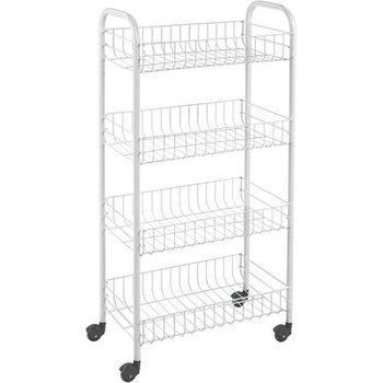 Image 1 of Metaltex ЕТАЖЕРКА НА КОЛЕЛЦА PISA ПВЦ 41x23x84см 4 НИВА (34.06.34)