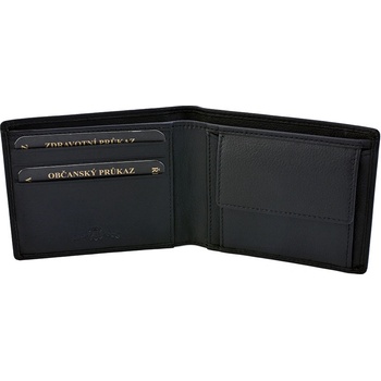 Nivasaža pánská kožená peněženka N59 CLN B černá