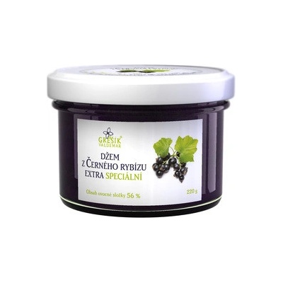 Černý rybíz džem extra Speciální 220 g - Grešík