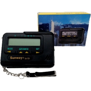  Многофункционален електронен часовник с формата на пейджър Sunway S-721 Часовници