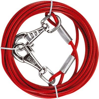 Ferplast Cable Pa - Стоманено въже с пластмасово покритие подходящо за открито за повече свобода на движение, 450 см