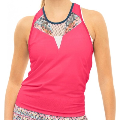Lucky in Love Pretty in Ink Think Ink Bralette Tank shocking pink