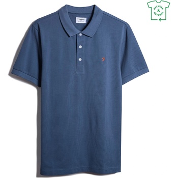 Farah Блуза с яка Farah Short Sleeve Polo Shirt - Caribbean Blue