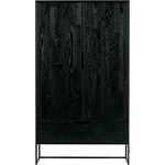 WOOOD Черно шкафче от масивен ясен 85x149 cm Silas - WOOOD (373749-BN)