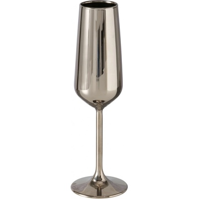 Boltze Home Sklenice na šampaňské lesklá ADORA stříbrný 195 ml