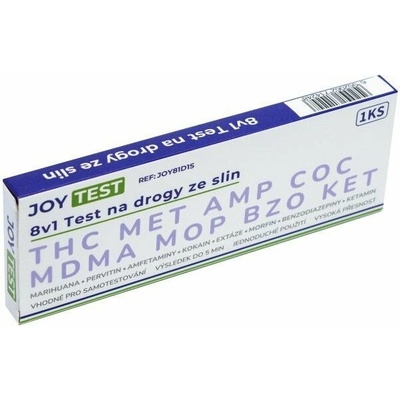 JoyTest 8 v 1 Test na drogy zo slín Thc Met Amp Coc Mdma Mop Bzo Ket 1 ks