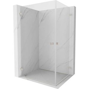 Mexen Lunar-B Duo кабина за душ, отваряща се 90 x 70 см, прозрачна, четкан никел (832-090L-070P-97-00)