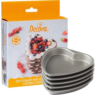 Decora Set 5 ks srdcové formy 15x2cm