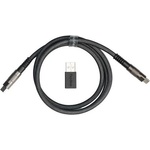 Keychron Double-Sleeved Geek 8K USB-C - USB-C M/M кабел за данни, 1 м, черен + USB-A/C адаптер (CAB-38)