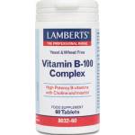 LAMBERTS Хранителната добавка Витамин B-100 Complex, LAMBERTS Vitamin B100 COMPLEX, 60 tabs